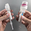 Adjustable Syringe Guide and Vial Holder with User-Friendly Finger Handle for 2 - 30 mL Vials