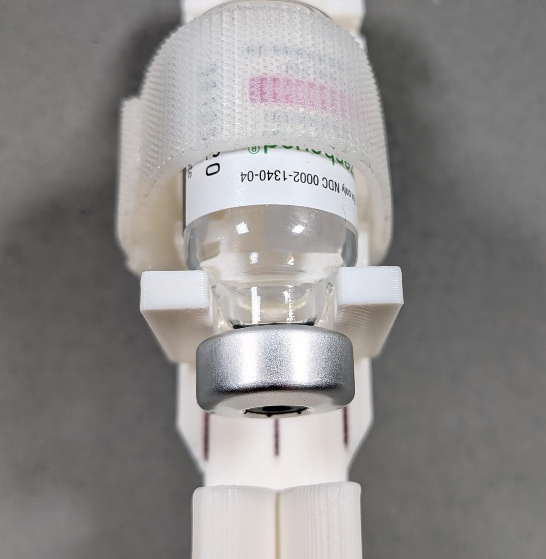 Adjustable Syringe Guide and Vial Holder with User-Friendly Finger Handle for 2 - 10 mL Vials